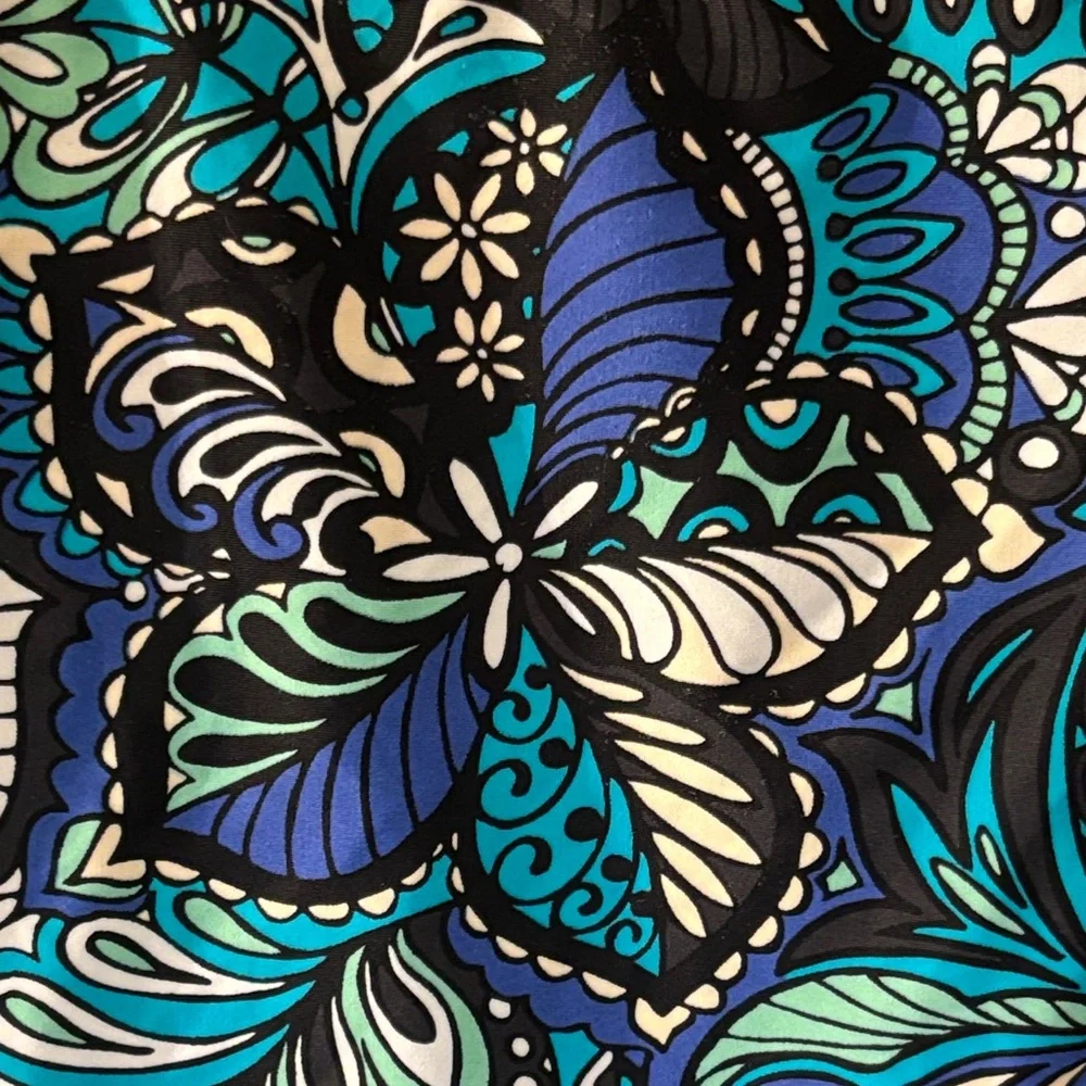 Women's Blue Paisley Bathing Suit Top - Picture 6 of 6